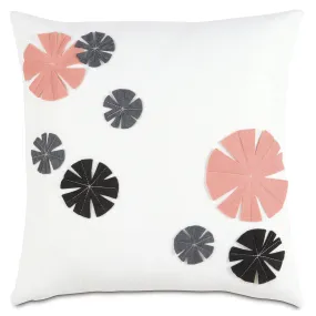 Winter Camellia Throw Pillow Cover 16x16