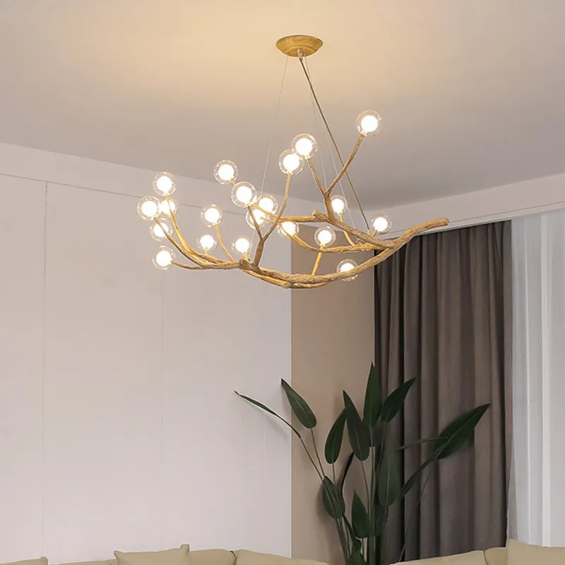 Wooden Twigs Chandelier - Elegant Lighting for any Space