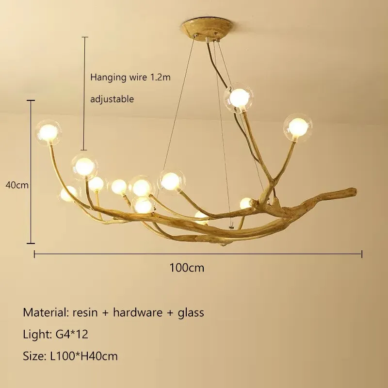 Wooden Twigs Chandelier - Elegant Lighting for any Space