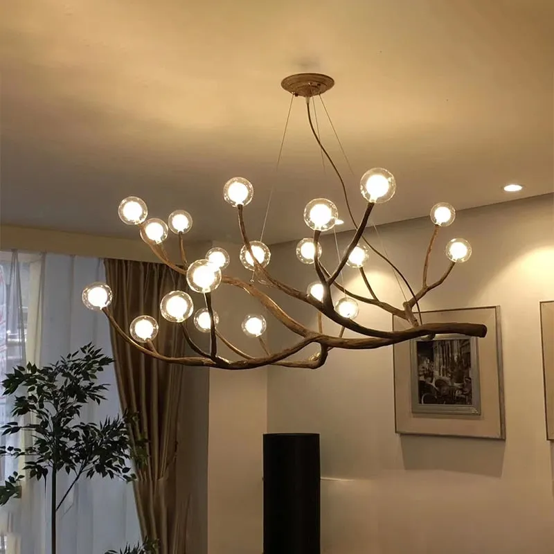 Wooden Twigs Chandelier - Elegant Lighting for any Space