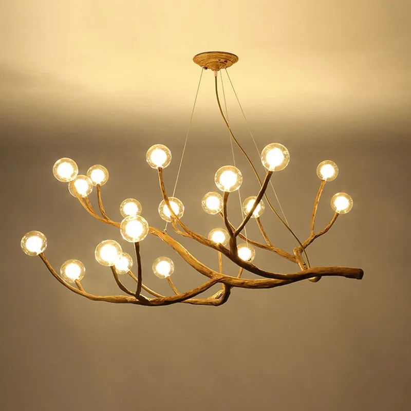 Wooden Twigs Chandelier - Elegant Lighting for any Space