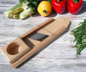 Wooden Vegetable Mandoline Slicer Cutter Triple Blade Shredder 12 inches 30cm