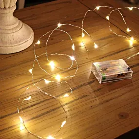 XERGY Battery Powered Copper Wire LED String Fairy Lights for Decoration, Diwali, Christmas Tree Decoration Lights Festival Rice Ferry Light - 10 Meter 100 LED's - Warm White