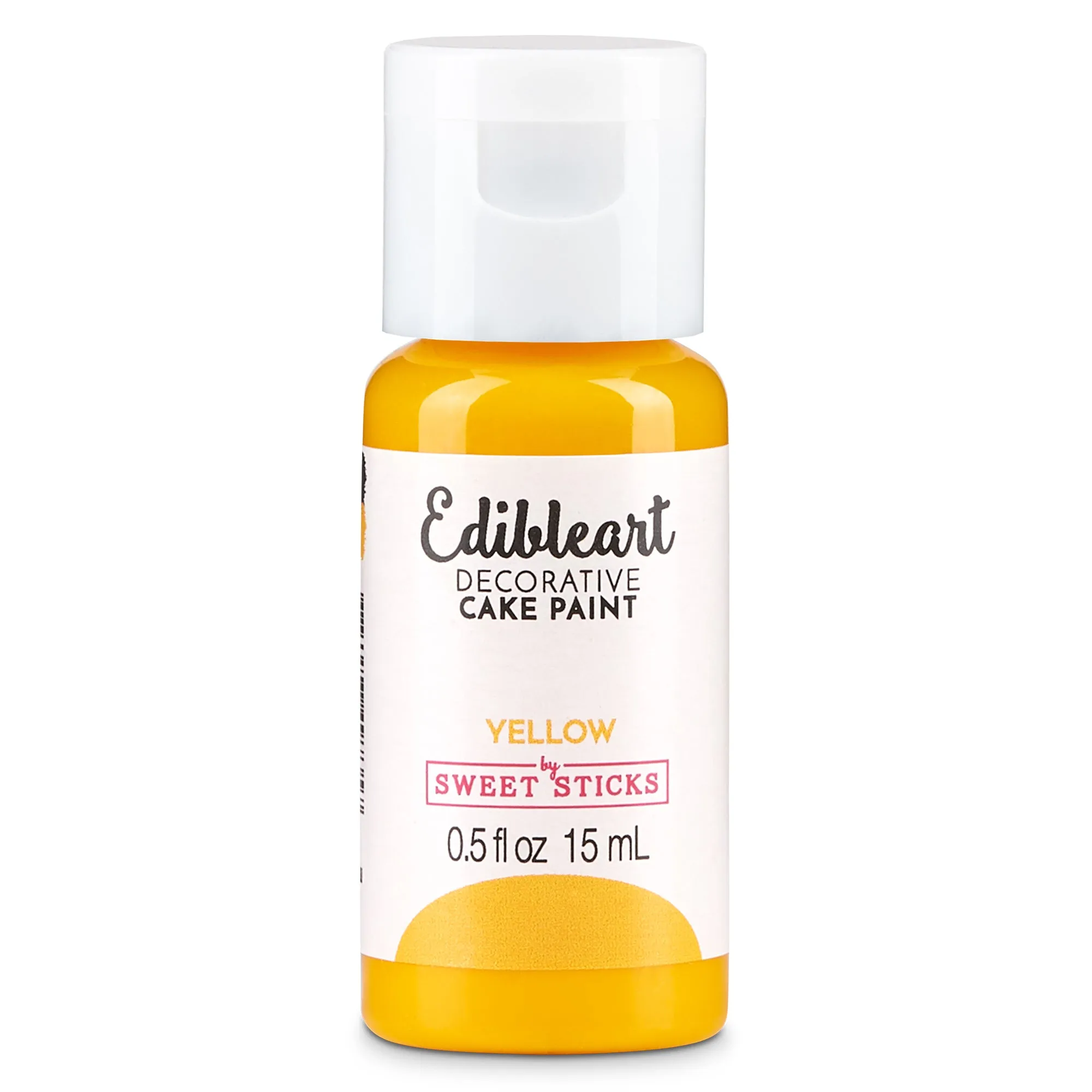 YELLOW Edible Art Decorative Paint by Sweet Sticks 15ml Matte