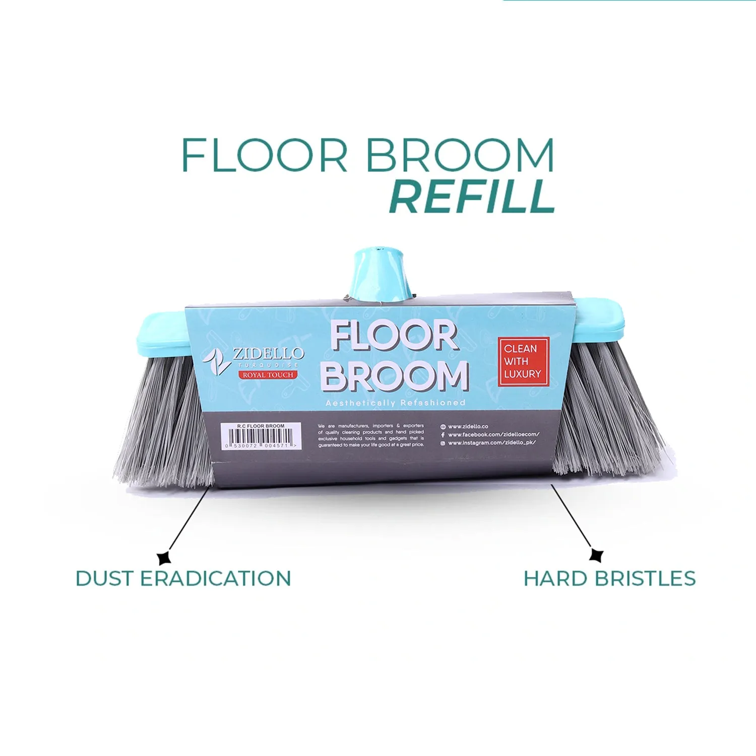 Zidello Floor Broom - Refill Head only