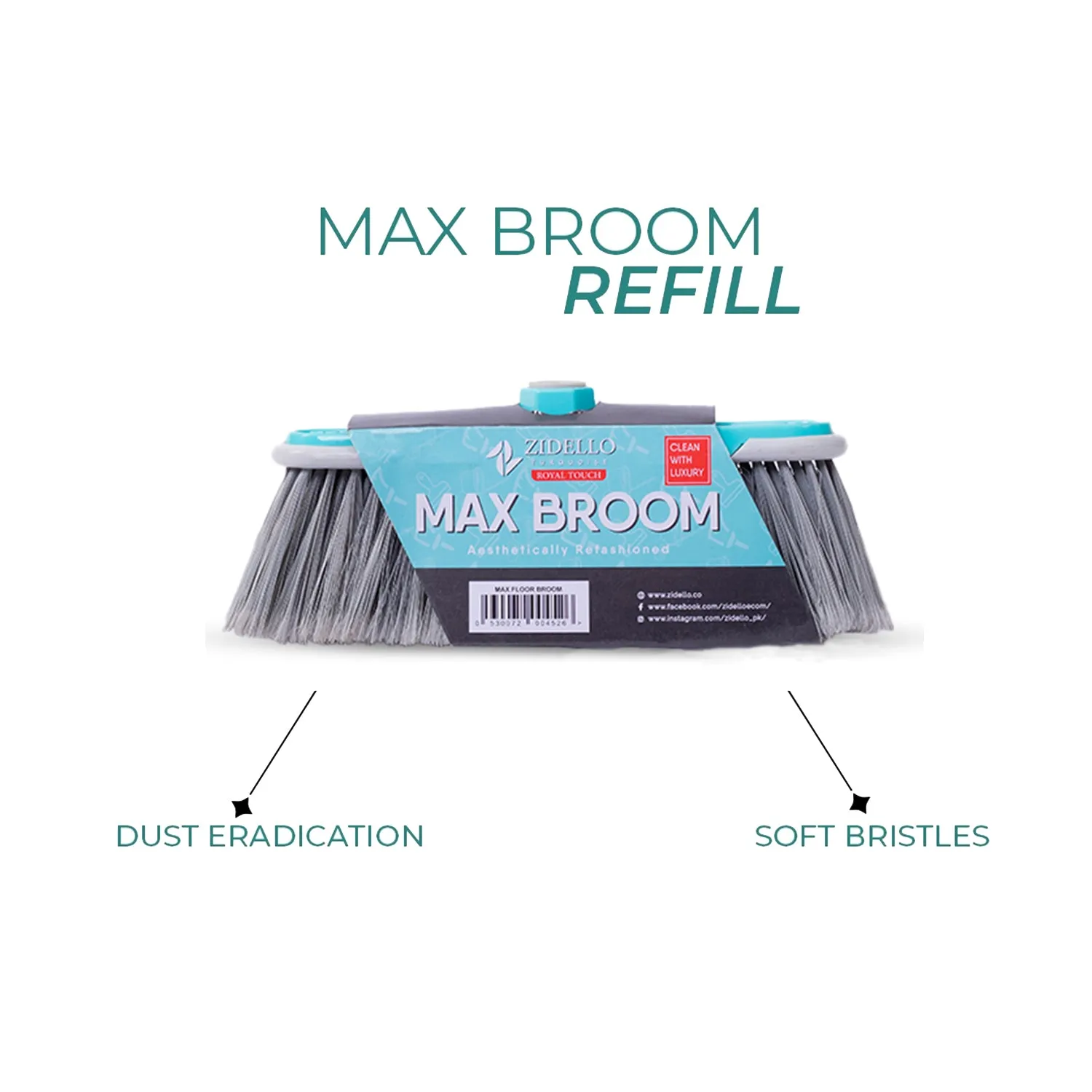 Zidello Floor Broom Refills - All Refill Heads